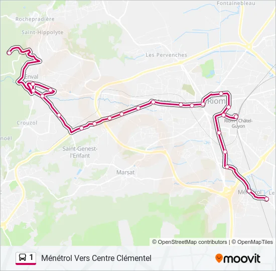 1 Bus Line Map