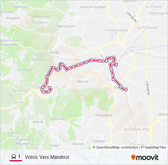1 Bus Line Map