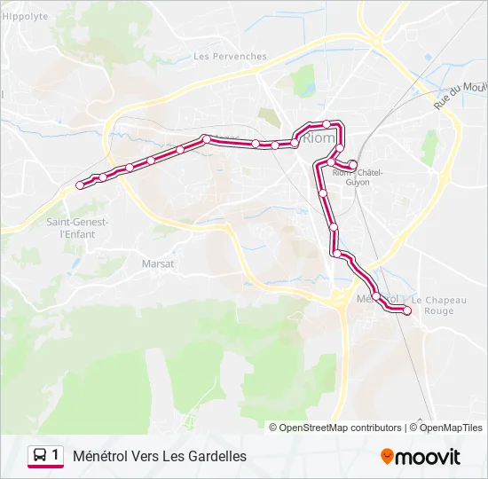 1 Bus Line Map