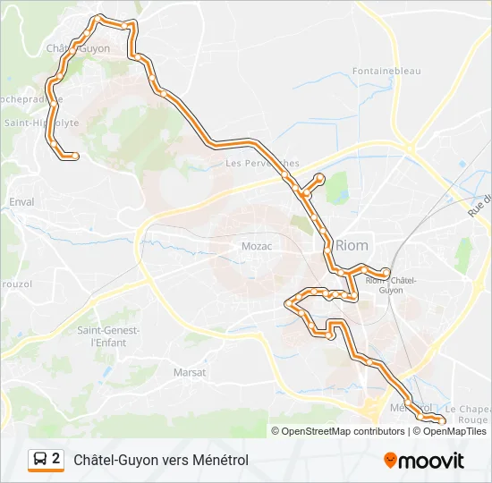 2 Bus Line Map