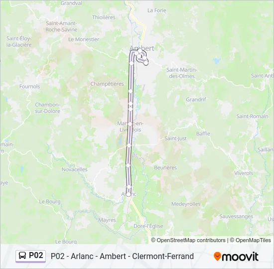 P02 Bus Line Map