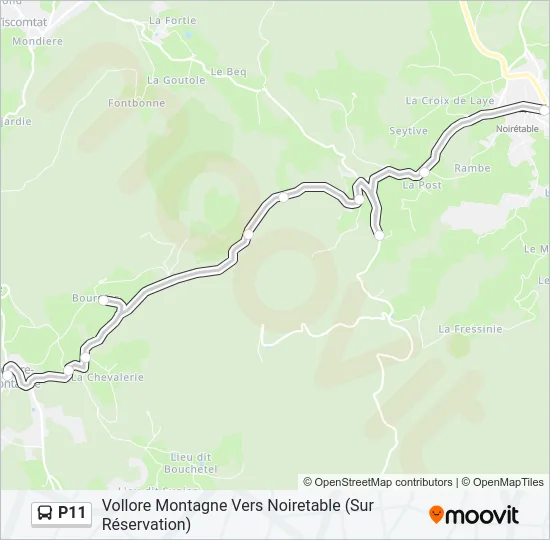 P11 Bus Line Map