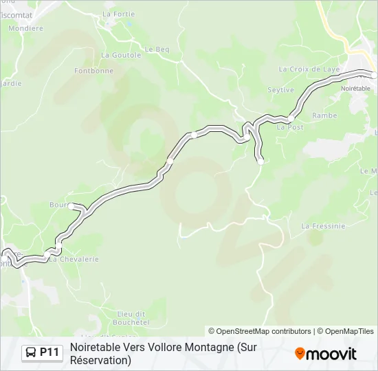 P11 Bus Line Map