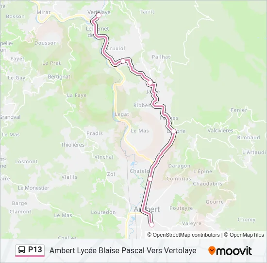 P13 Bus Line Map