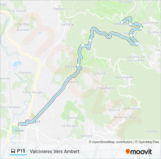 P15 Bus Line Map