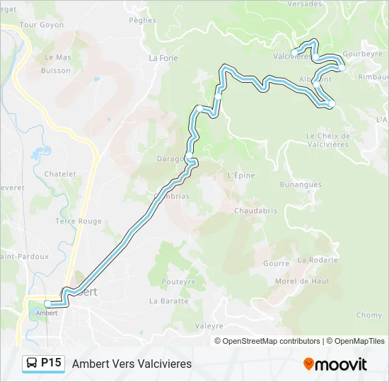 P15 Bus Line Map