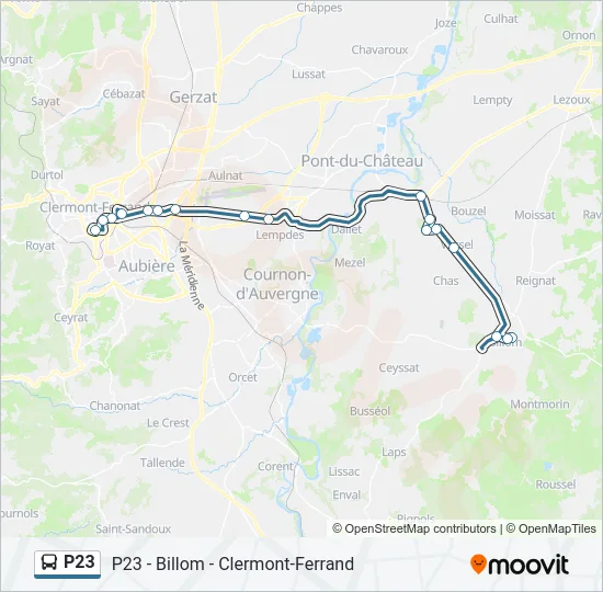 P23 Bus Line Map