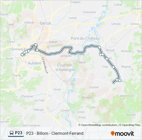 P23 Bus Line Map