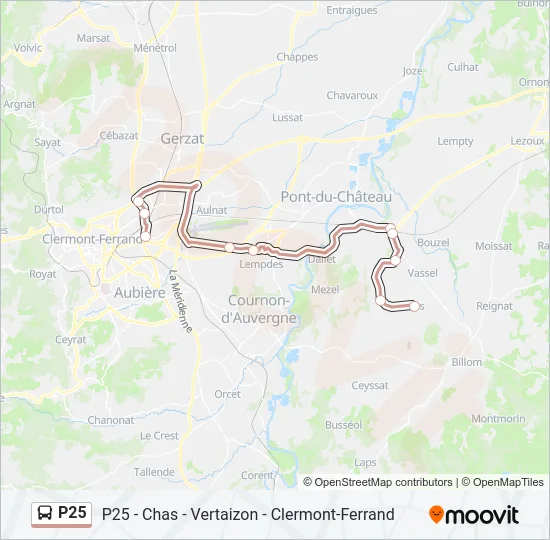 P25 Bus Line Map