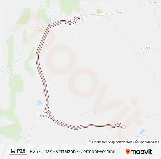 P25 Bus Line Map