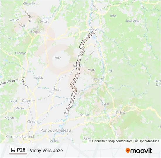 P28 Bus Line Map
