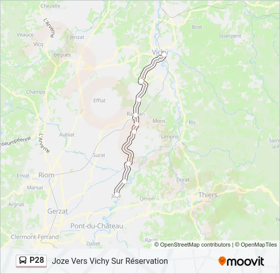 P28 Bus Line Map