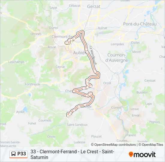P33 Bus Line Map