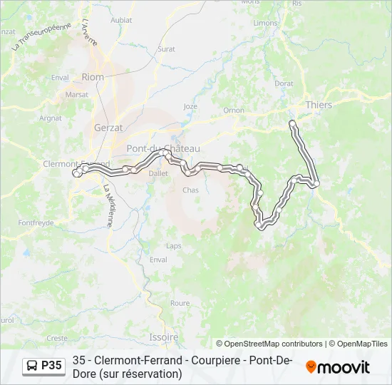 P35 Bus Line Map