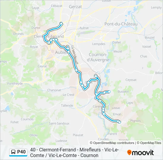 P40 Bus Line Map