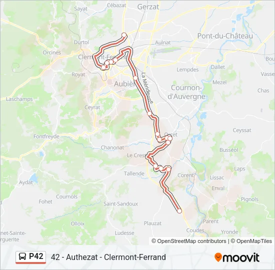 P42 Bus Line Map