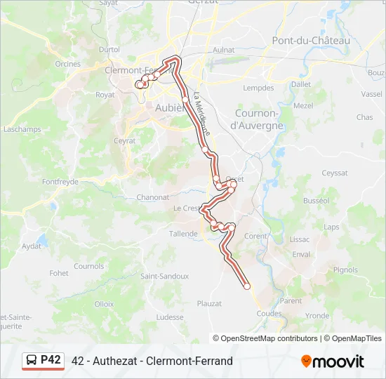 P42 Bus Line Map