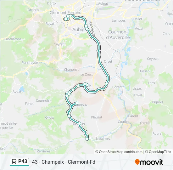 P43 Bus Line Map
