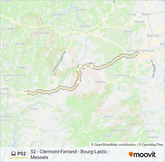 P52 Bus Line Map