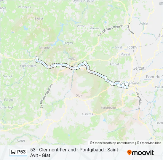P53 Bus Line Map