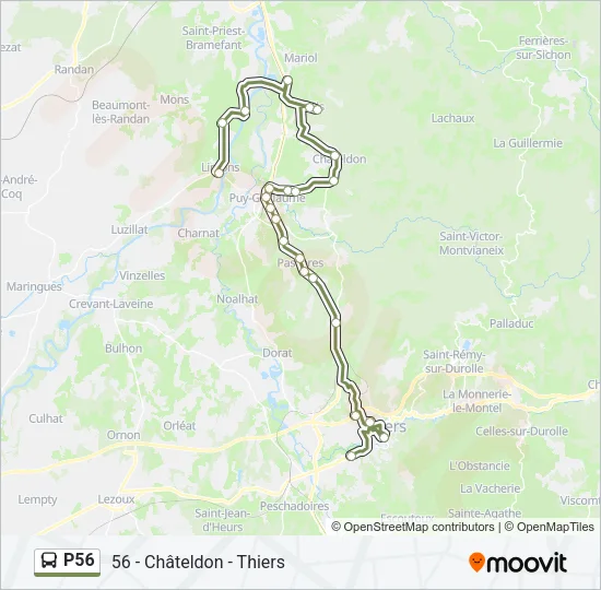 P56 Bus Line Map