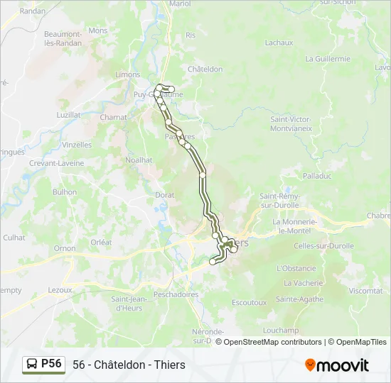P56 Bus Line Map