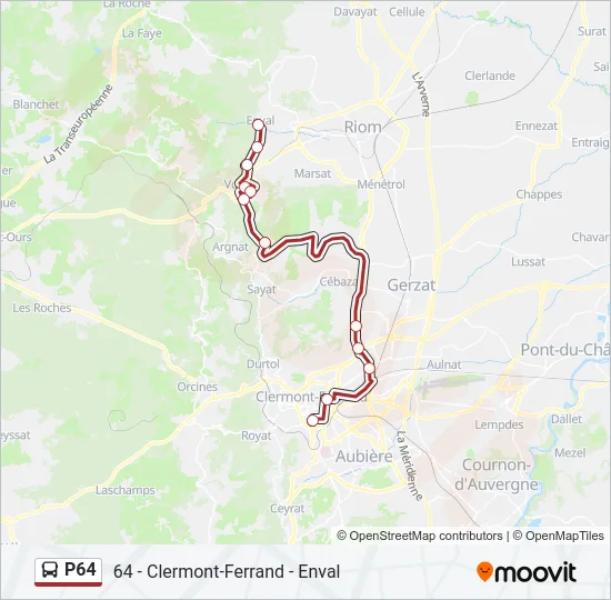 P64 Bus Line Map