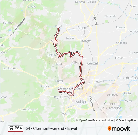 P64 Bus Line Map