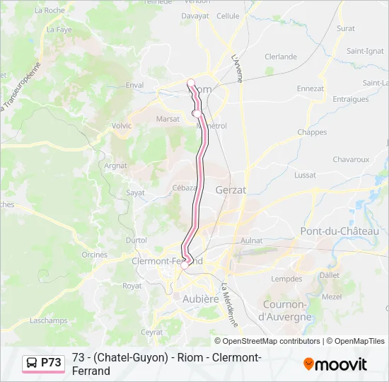 P73 Bus Line Map