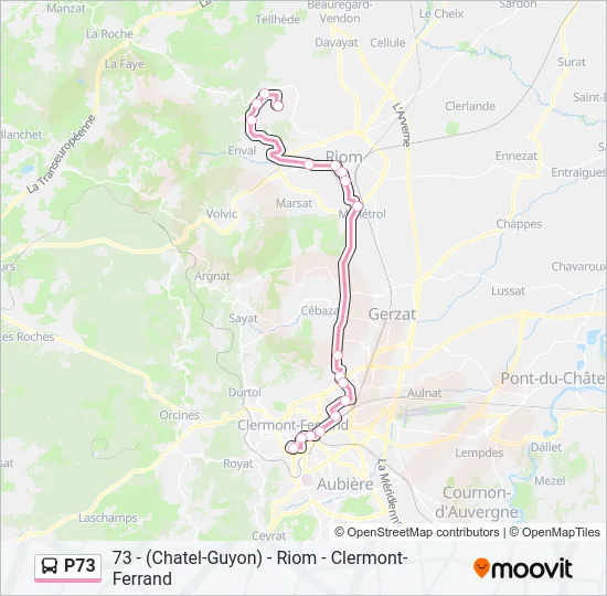 P73 Bus Line Map