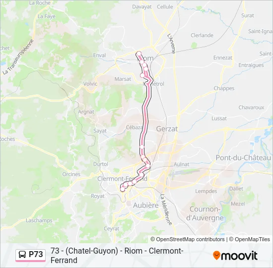 P73 Bus Line Map