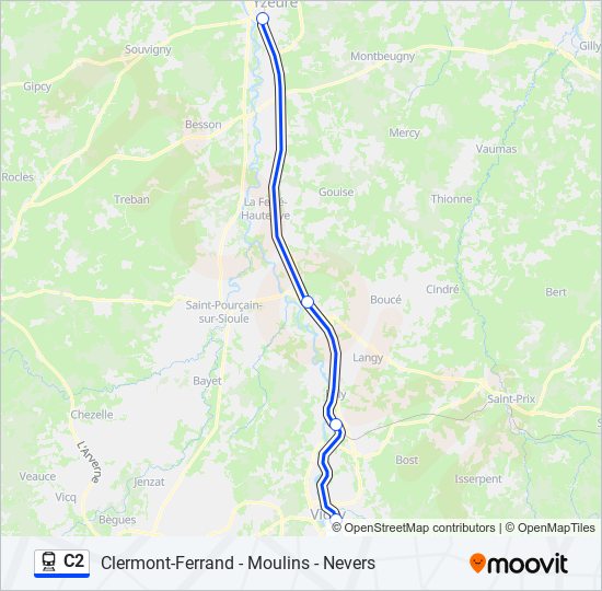 C2 train Line Map