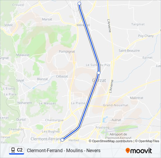 C2 train Line Map