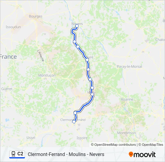 C2 Train Line Map