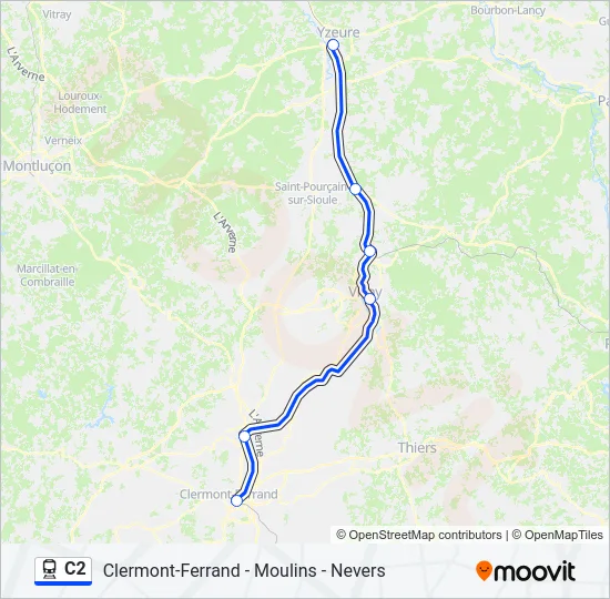 C2 Train Line Map