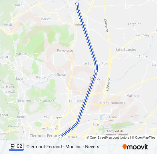 C2 Train Line Map