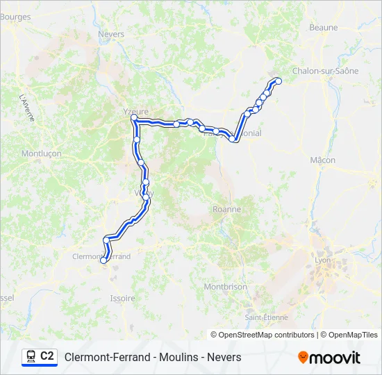 C2 Train Line Map