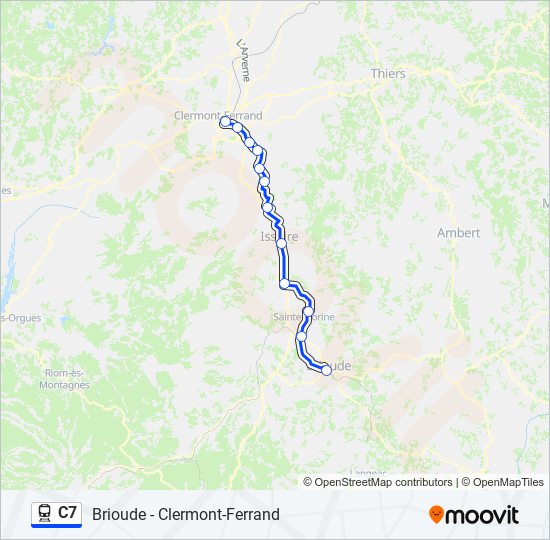 C7 train Line Map