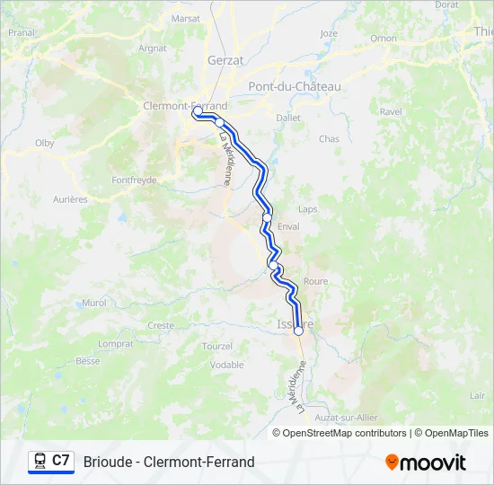 C7 Train Line Map
