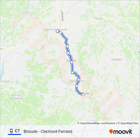 C7 Train Line Map