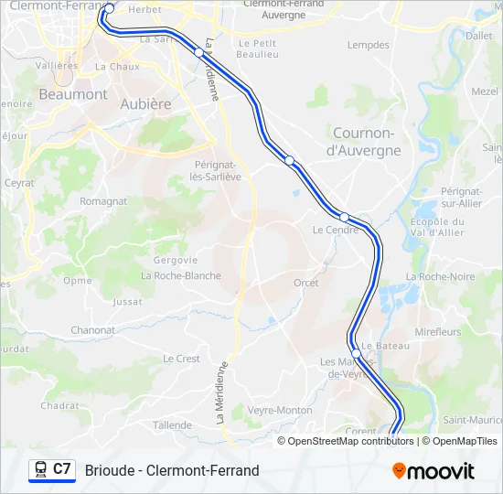C7 Train Line Map