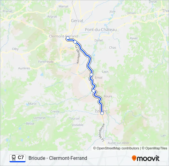 C7 Train Line Map