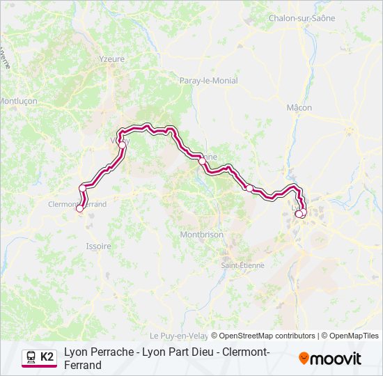 K2 train Line Map