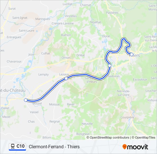 C10 train Line Map