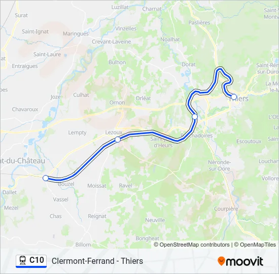 C10 Train Line Map