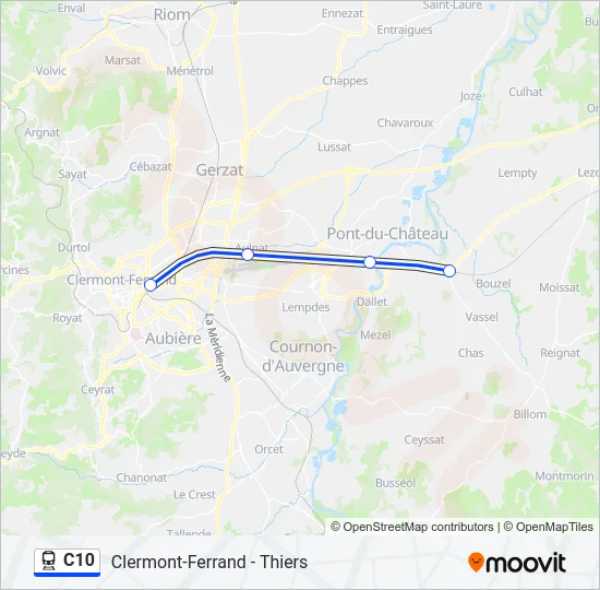C10 Train Line Map