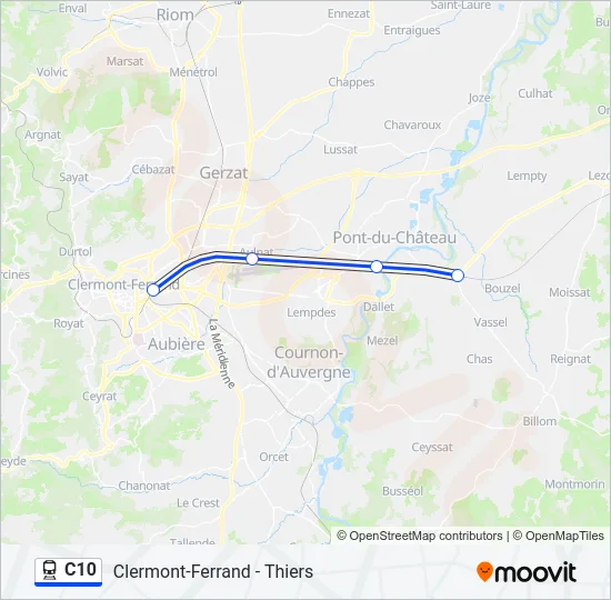 C10 Train Line Map