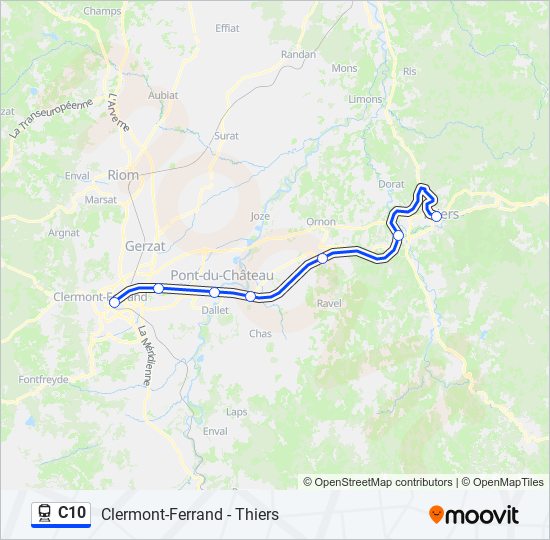 C10 train Line Map