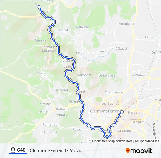 C40 Train Line Map