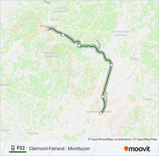 P22 train Line Map